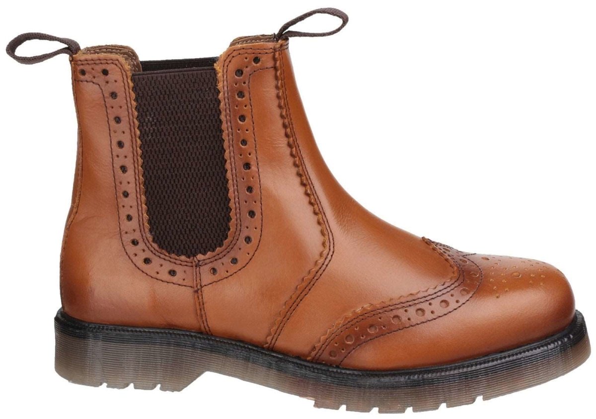 Amblers Dalby Pull On Mens Brogue Boots - Shoe Store Direct