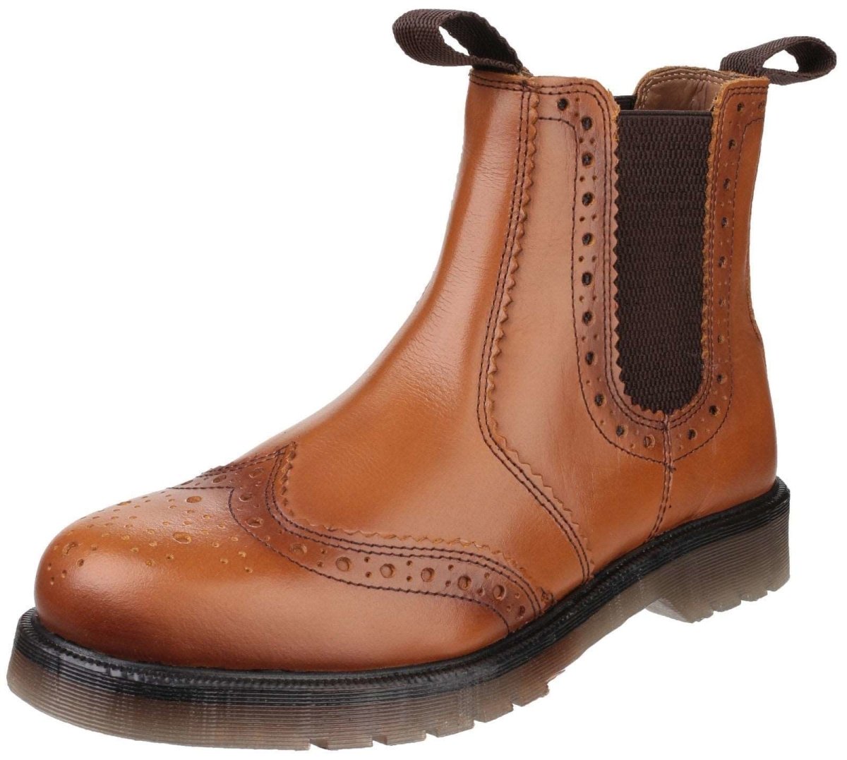 Amblers Dalby Pull On Mens Brogue Boots - Shoe Store Direct