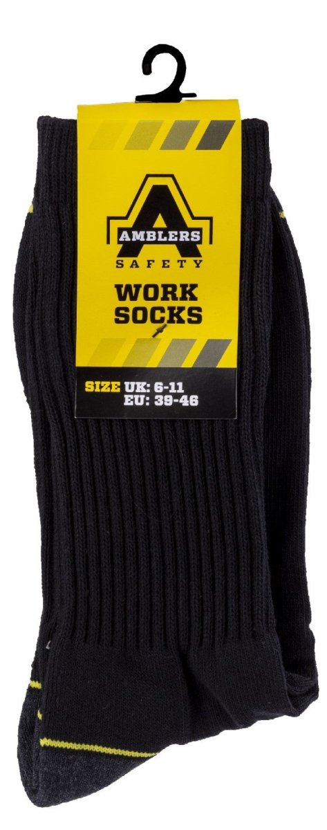 Amblers Safety Heavy Duty Work Socks 3 Pack - Shoe Store Direct