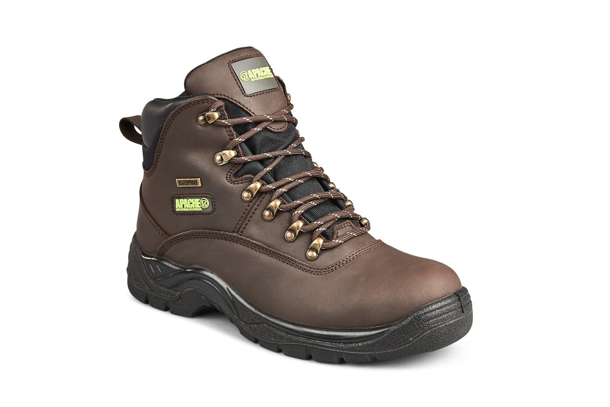 Apache SS813SM Mens Waterproof Steel Toe Safety Hiker Boots - Shoe Store Direct
