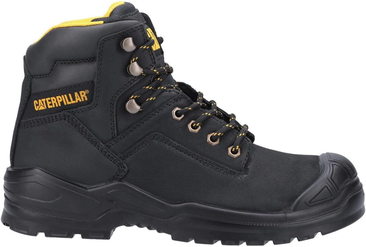 Caterpillar Striver Mid S3 Leather Steel Toe Safety Boots - Shoe Store Direct