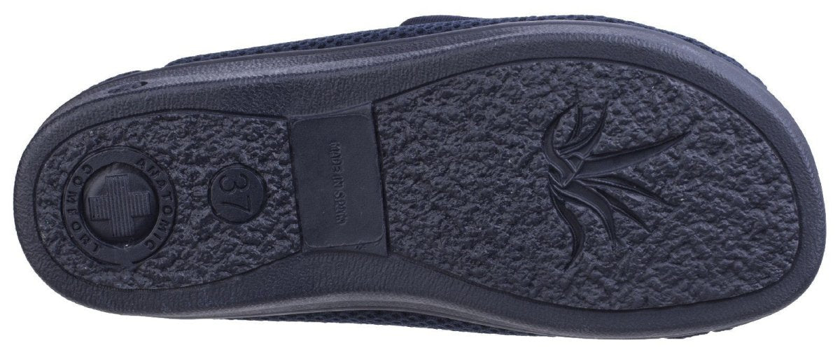Celia Ruiz 300 Ladies Touch Fastening Wide Fit Canvas Slippers - Shoe Store Direct