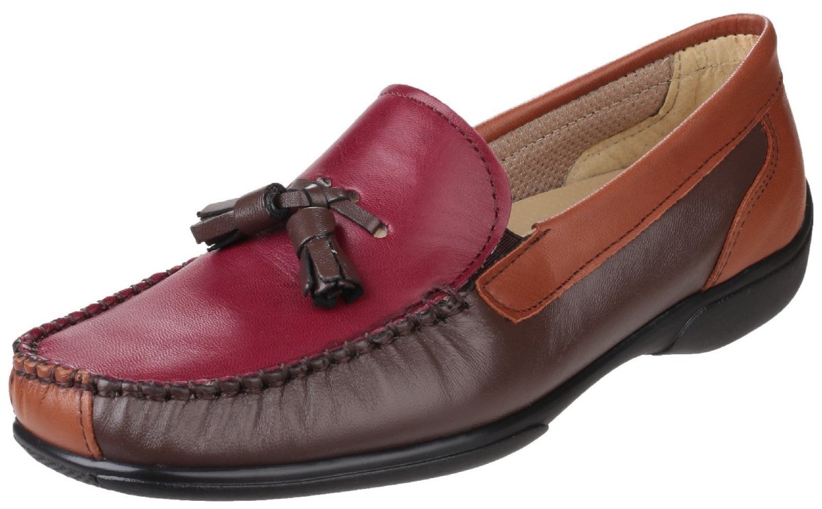 Cotswold Biddlestone Ladies Wide Fit Loafer Moccasin Shoes - Shoe Store Direct