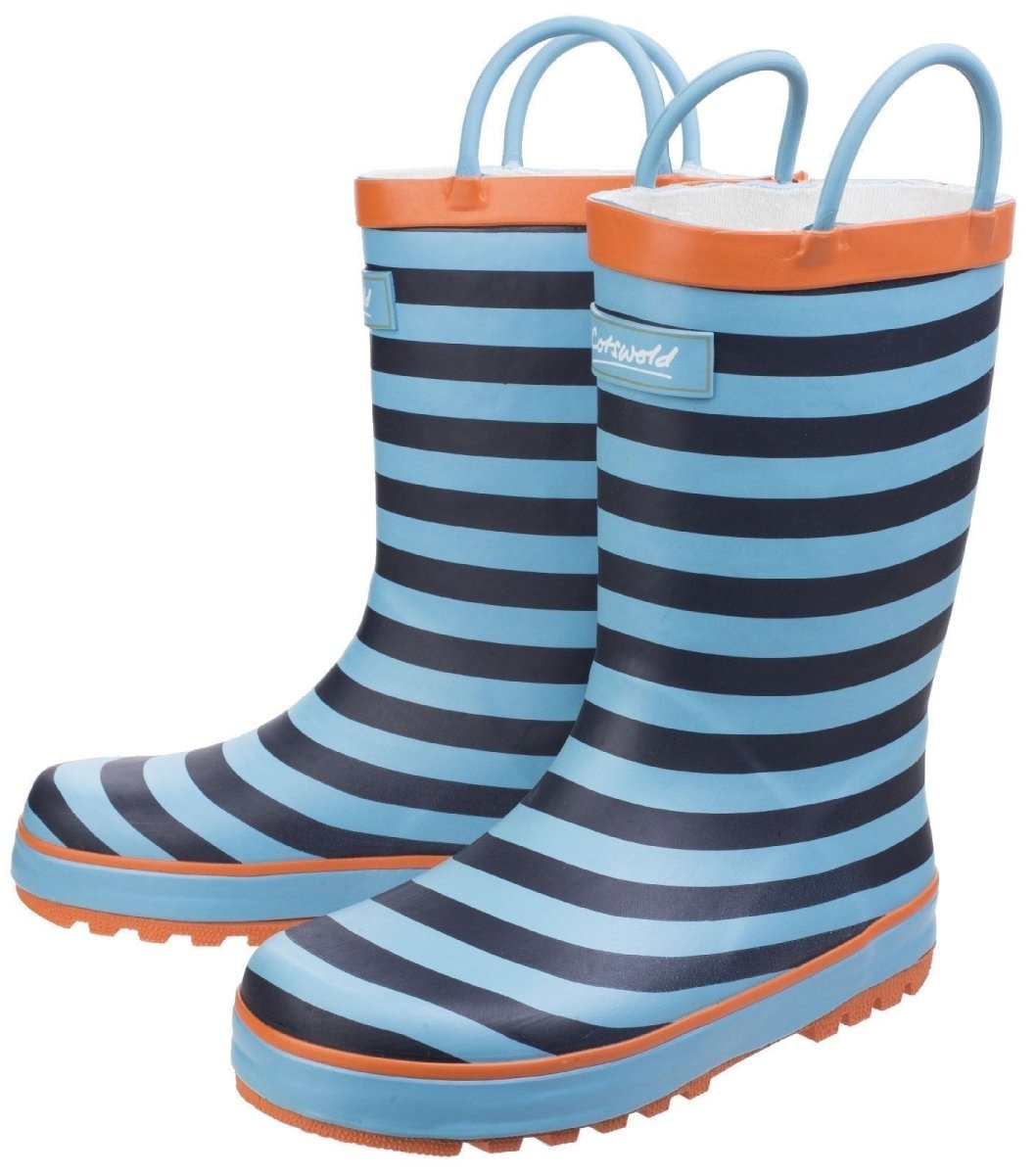 Cotswold Captain Stripy Kids Wellington Boots - Shoe Store Direct