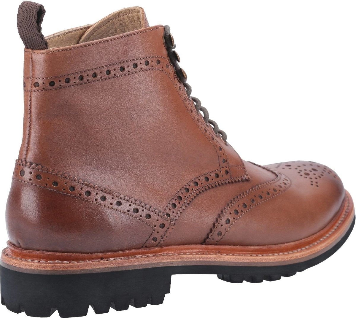 Cotswold Rissington Commando Mens Leather Brogue Boots - Shoe Store Direct