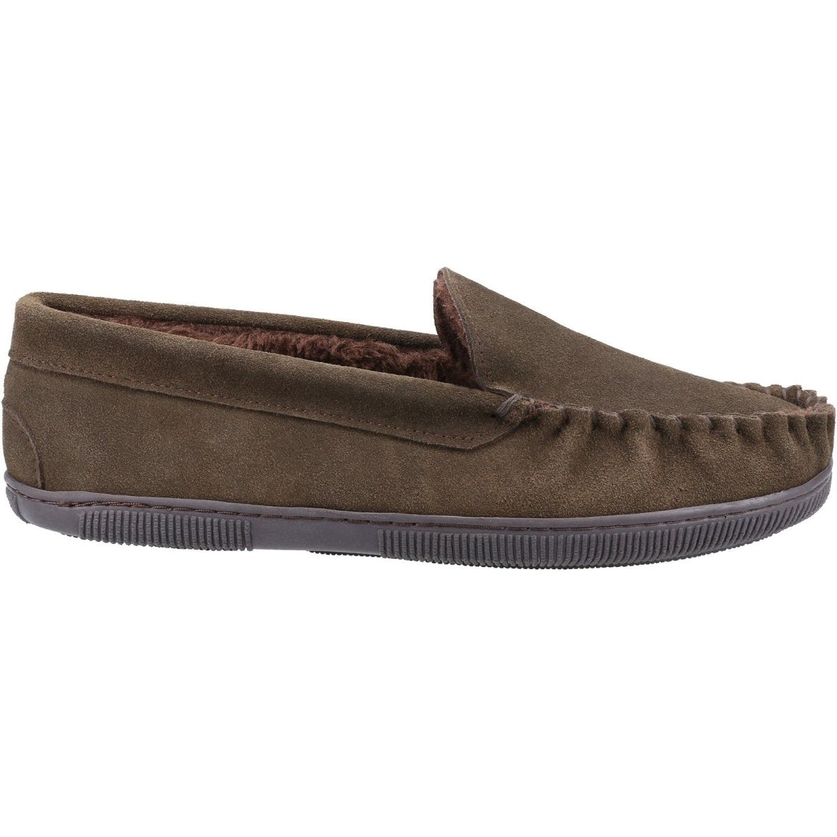 Cotswold Tresham Suede Mens Moccasin Slippers - Shoe Store Direct