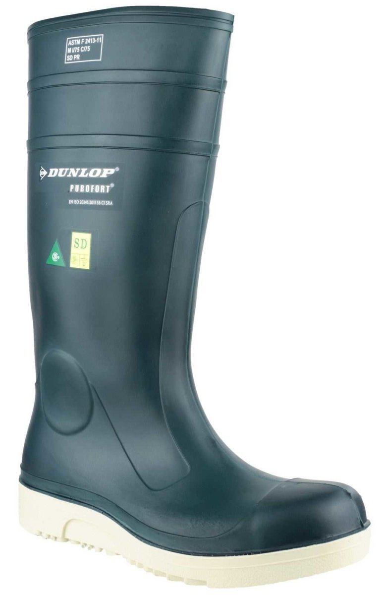 Dunlop Purofort Comfort Grip Full Safety Wellington Boots - Shoe Store Direct