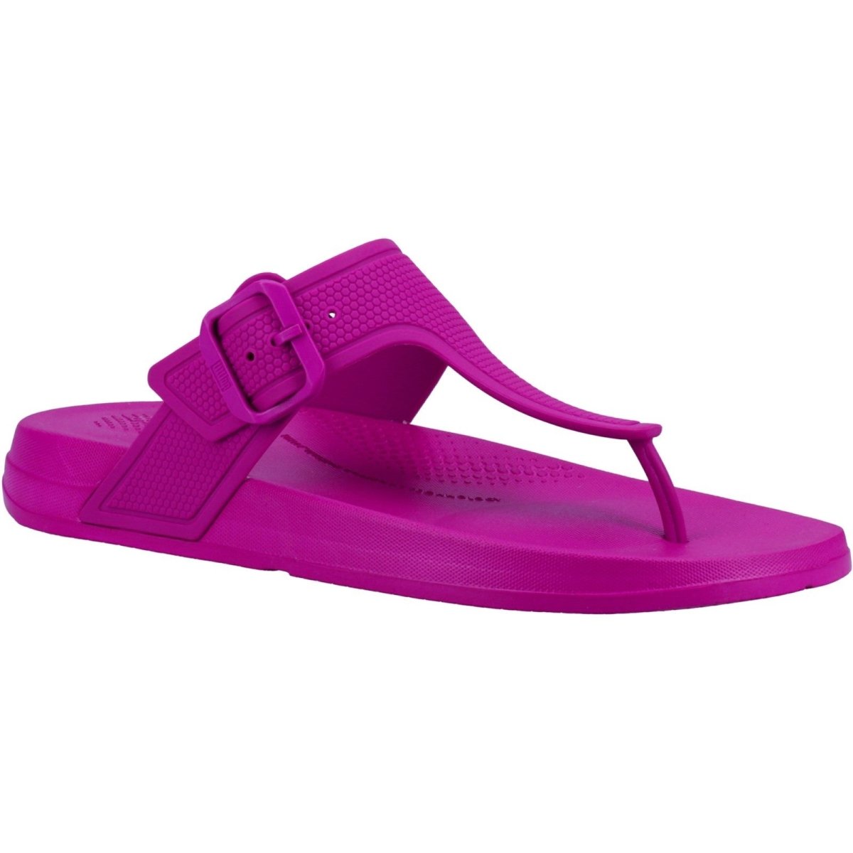 Fitflop iQUSHION Ladies Adjustable Buckle Toe Post Flip-Flops - Shoe Store Direct
