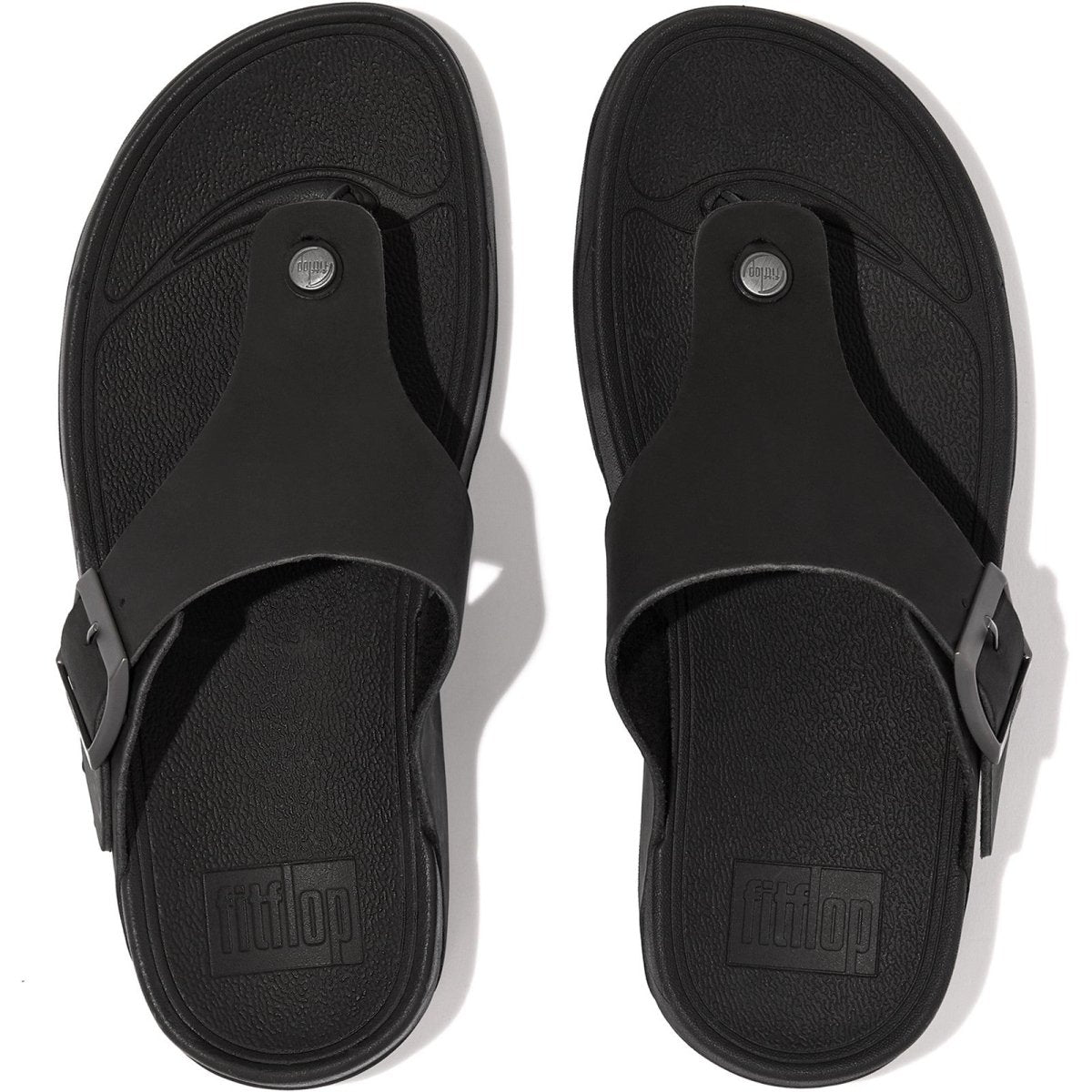 Fitflop Trakk II Mens Leather Toe-Post Flip-Flop Summer Sandals - Shoe Store Direct