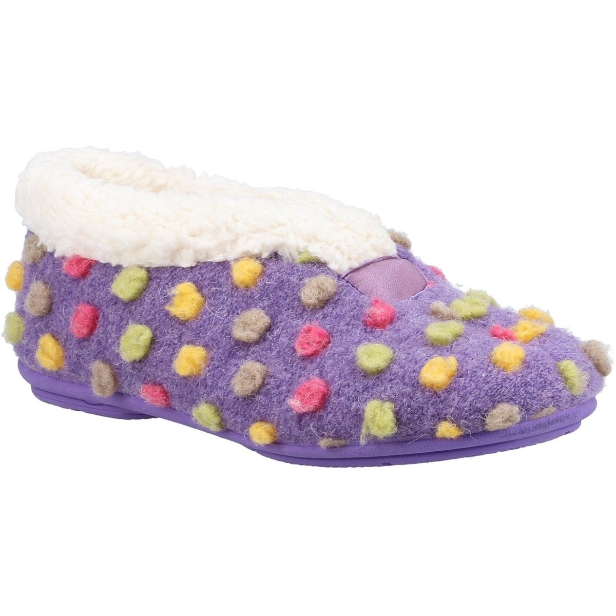 Fleet & Foster Snowberry Polka Dot Ladies Slippers - Shoe Store Direct