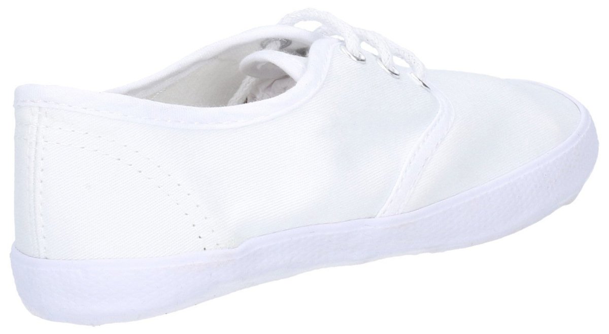Mirak Lace Up Plimsolls White UK 10-2 - Shoe Store Direct
